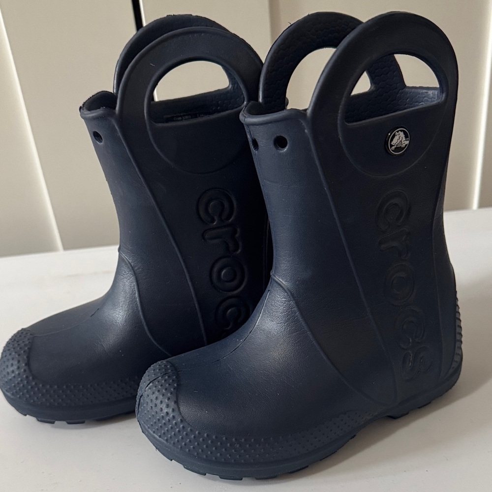 CROCS Kids Dark Blue Rain Boots
